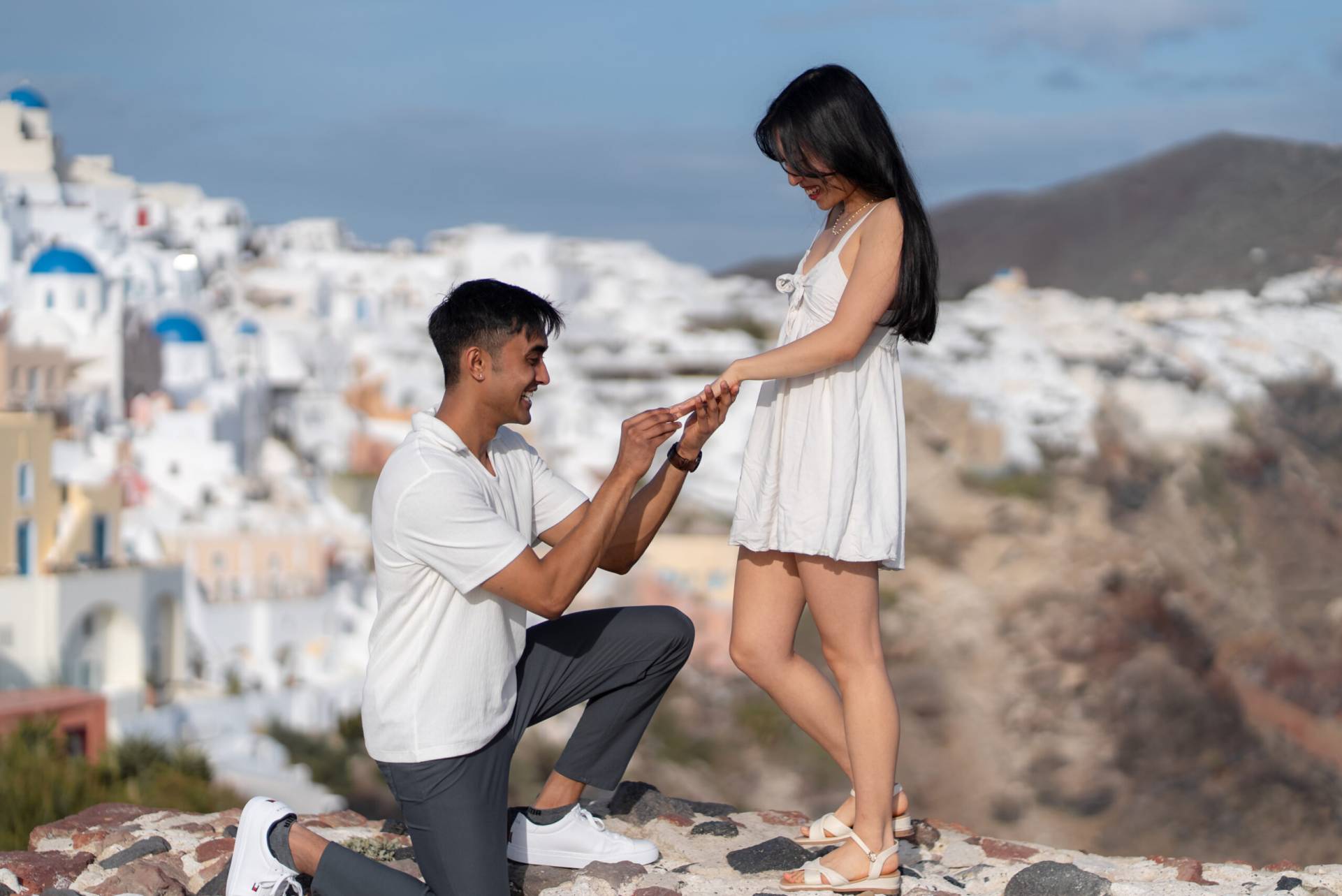 wedding proposal in oia